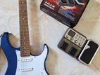 Yamaha Electric Guitar with NUX MG 100