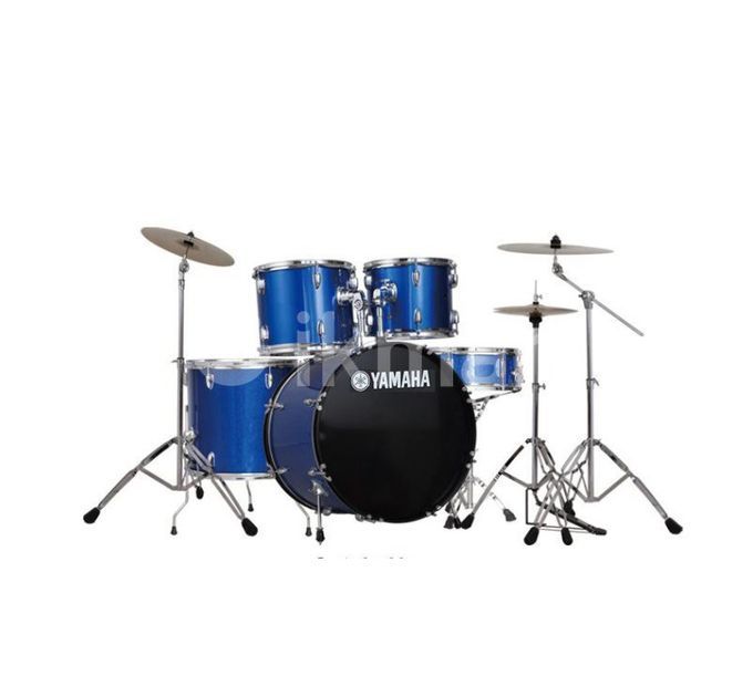 YAMAHA Gig maker 5Pc Acoustic Full Drum Set With Cymbals & Seat - Blue ...