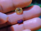 Yello Sapphire 3.3 Ct with Hot Pink Rhodolite Garnet 1.85 Gems