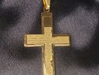 Yellow Plated Cross Pendant