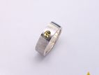 Yellow Sapphire Gemstone Ring පුෂ්පරාග මැණික් රිදී මුදුව