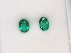 Zambian Emerald Gemstone Pair 2.59 Carats