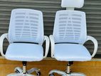 Zebra Ex White Office Chairs