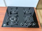 ZESONIC 4 BURNER TEMPERED GLASS HOB